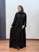 مانتو عبا جلوباز نیکا کد 1057 - Image 4